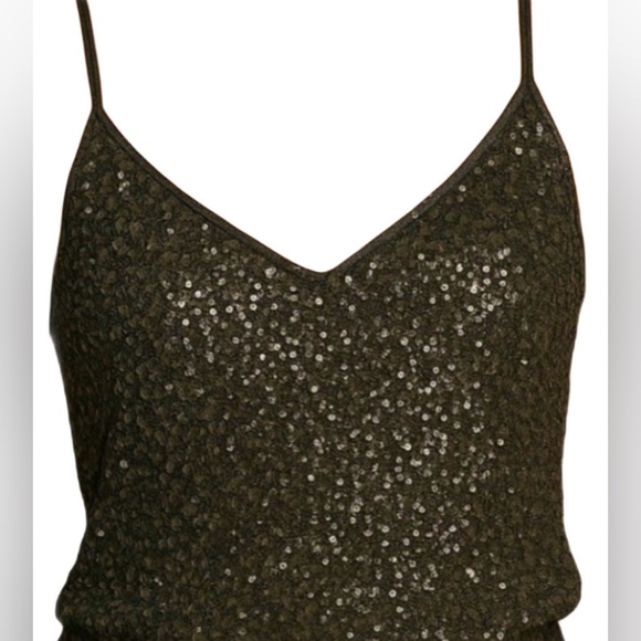 Express Tops - EXPRESS sequin spaghetti strap y2k tank size small